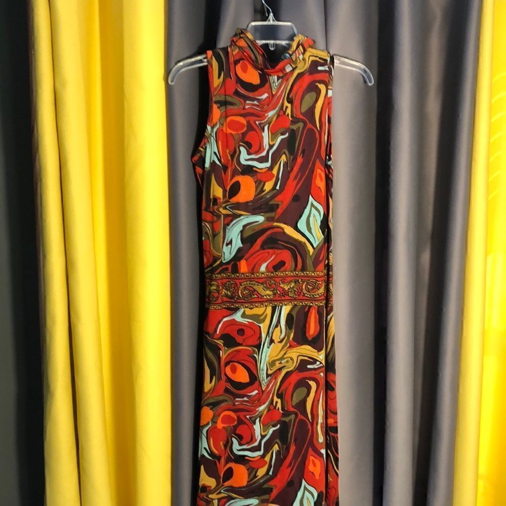 Andrea Jovine multi colored sleeveless dress size small